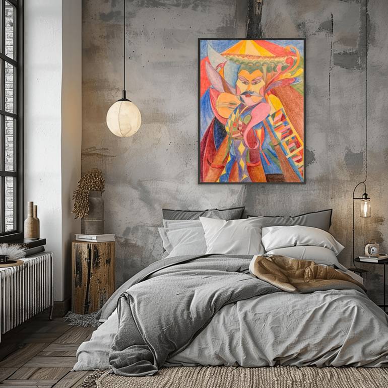 Original Abstract Expressionism Abstract Painting by Fatima Erkenova