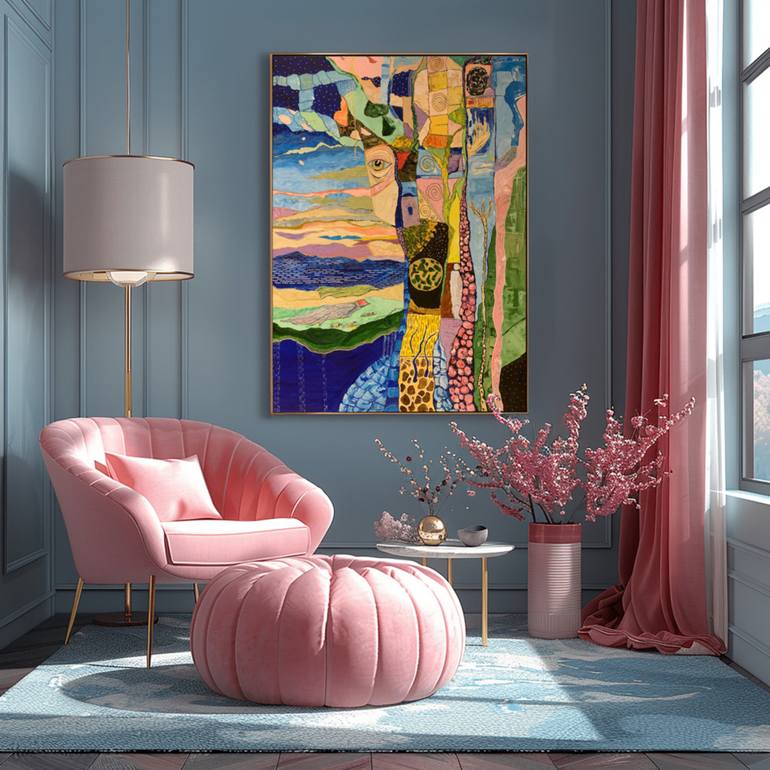 Original Abstract Expressionism Abstract Painting by Fatima Erkenova