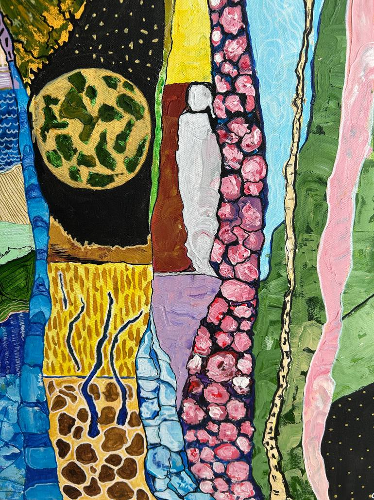 Original Abstract Expressionism Abstract Painting by Fatima Erkenova