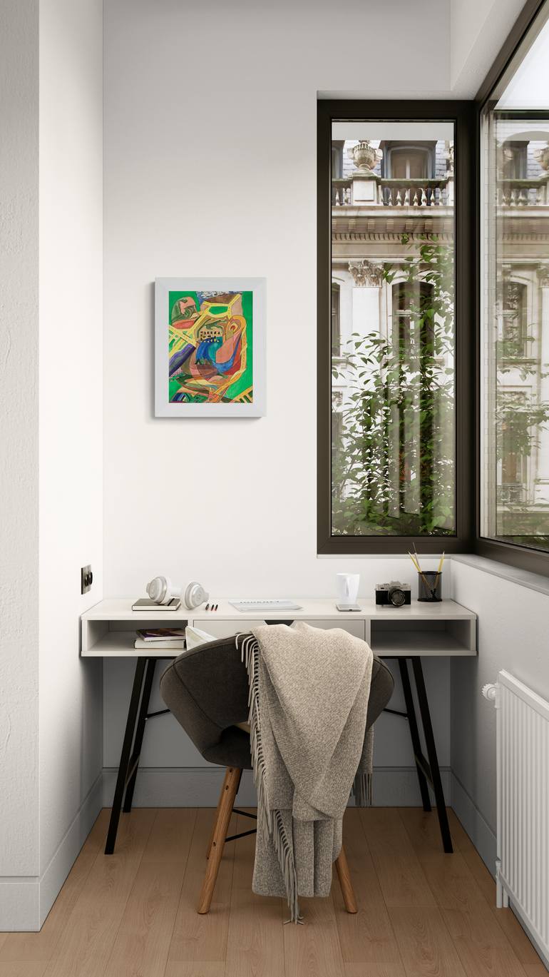 Original Art Nouveau Abstract Painting by Fatima Erkenova