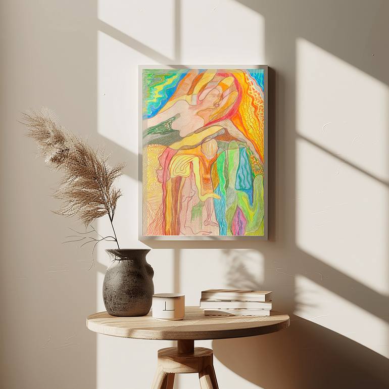 Original Abstract Expressionism Abstract Painting by Fatima Erkenova