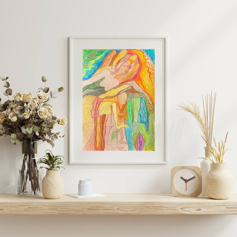 Original Abstract Expressionism Abstract Painting by Fatima Erkenova