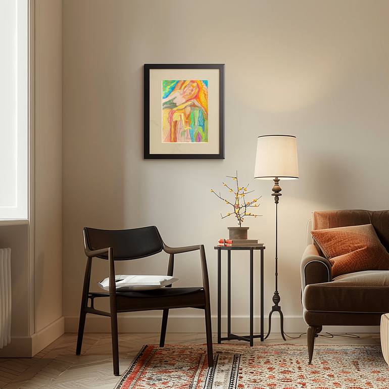 Original Abstract Expressionism Abstract Painting by Fatima Erkenova