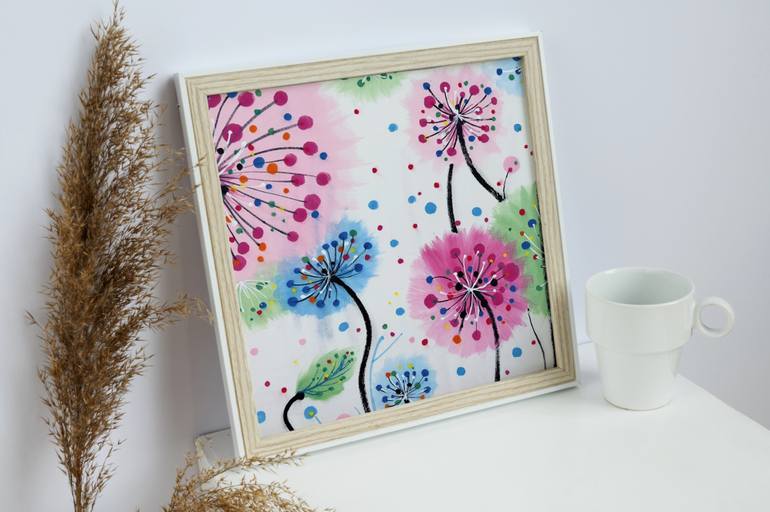 Original Art Deco Nature Drawing by Santay Qiu