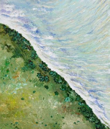 Original Art Deco Beach Painting by Santay Qiu