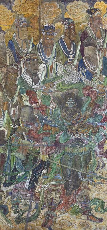 Original Art Deco Religion Painting by Santay Qiu