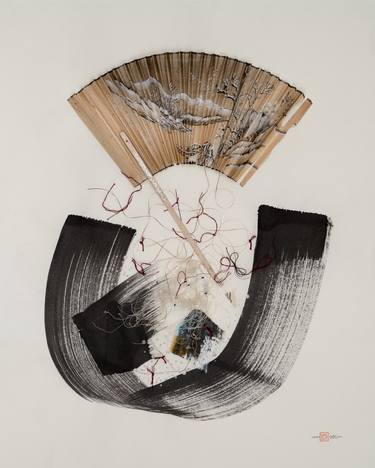 Original Modernism Abstract Mixed Media by Debbie Wolff