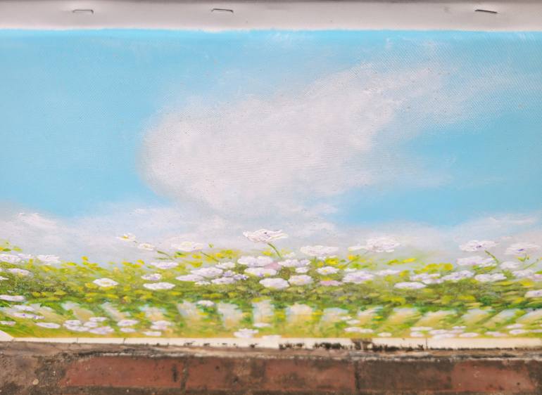 Original Impressionism Garden Painting by Paulo Trinh