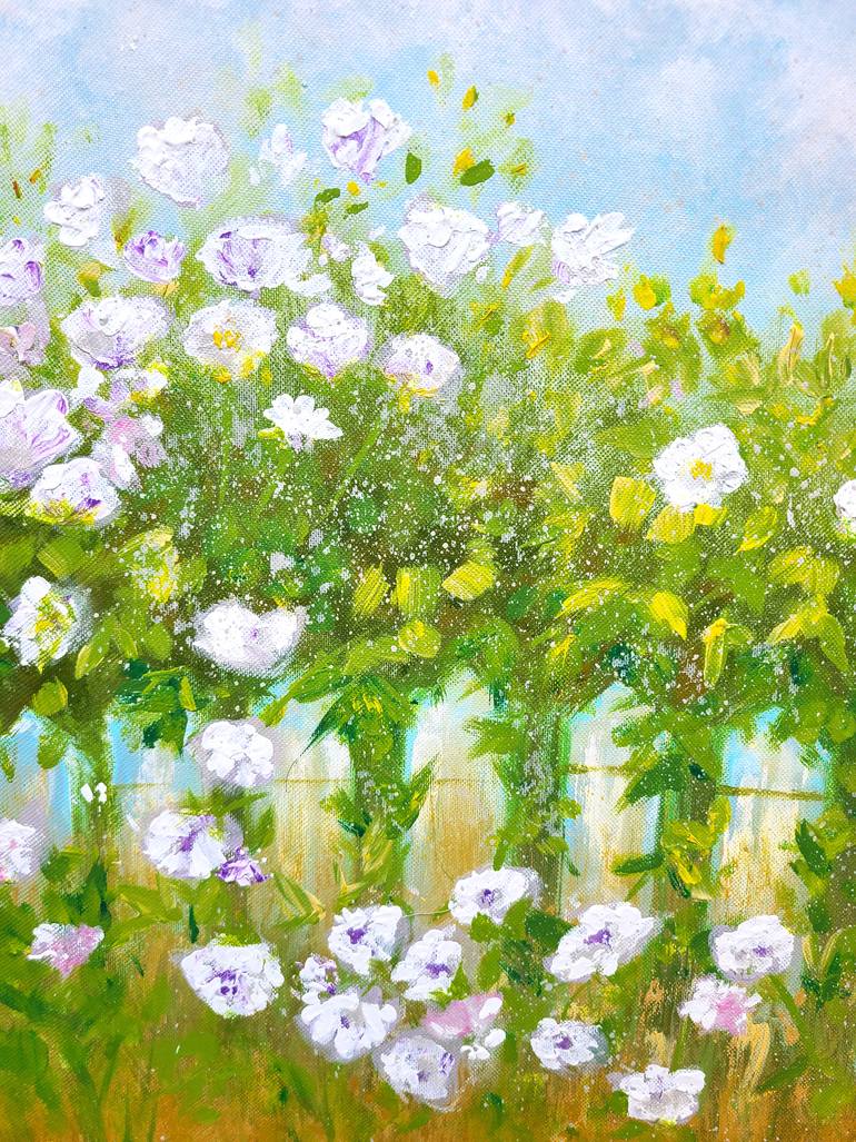 Original Impressionism Garden Painting by Paulo Trinh