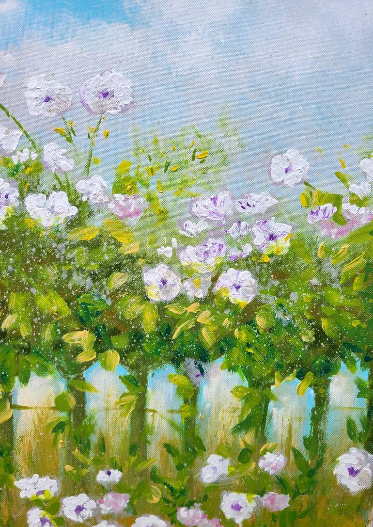 Original Impressionism Garden Painting by Paulo Trinh