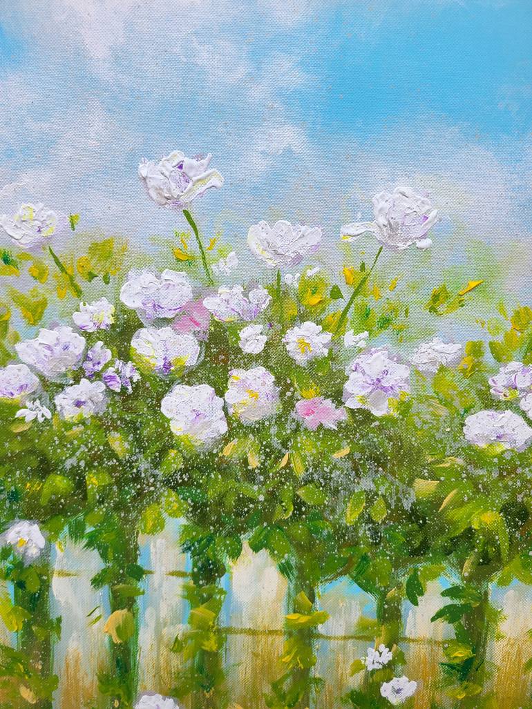 Original Impressionism Garden Painting by Paulo Trinh