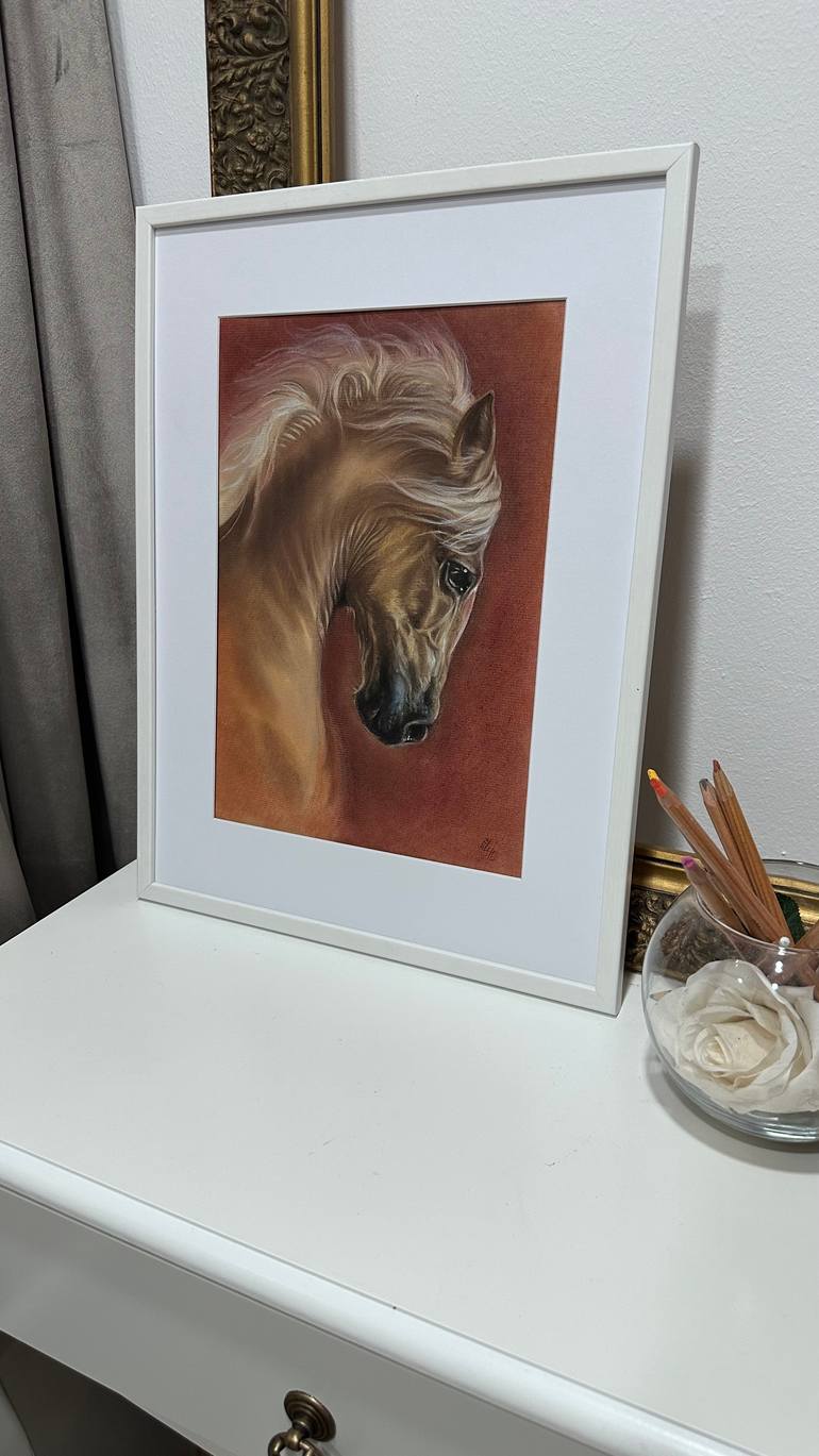 Original Realism Horse Drawing by Julia Shilo