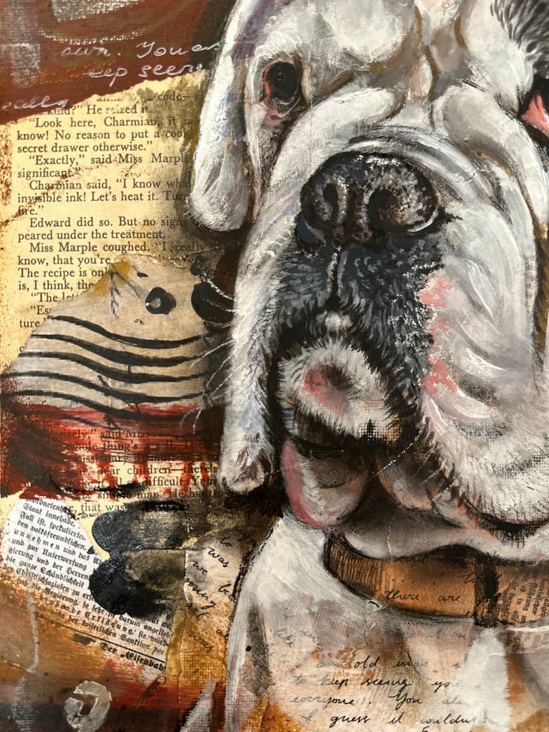 Original Abstract Animal Mixed Media by Julia Shilo