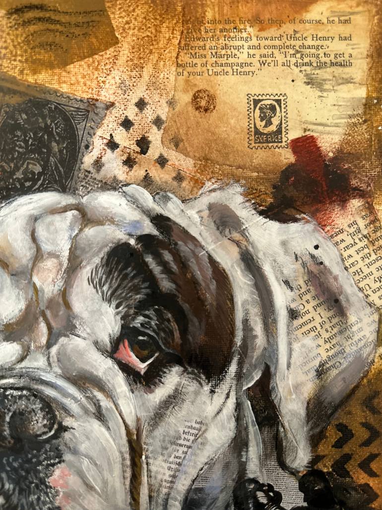 Original Abstract Animal Mixed Media by Julia Shilo