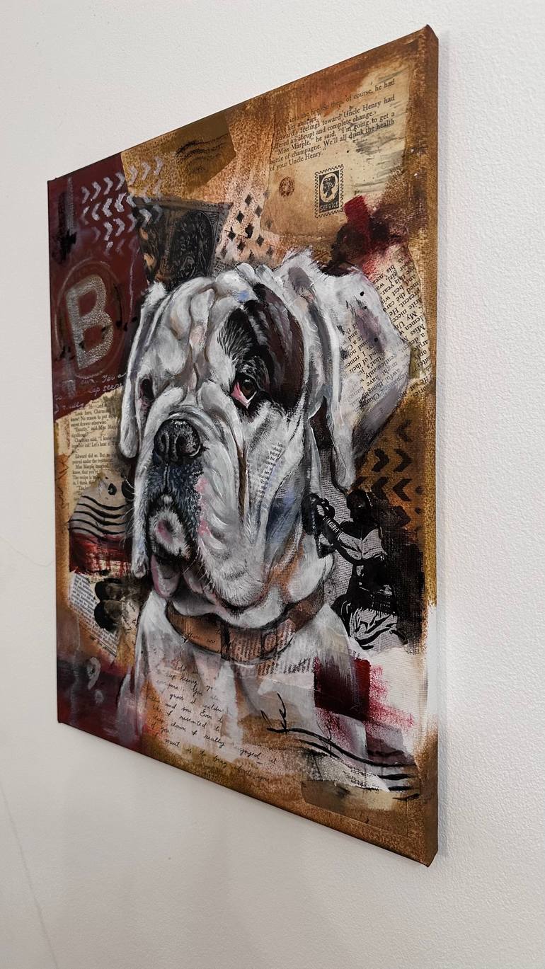 Original Abstract Animal Mixed Media by Julia Shilo