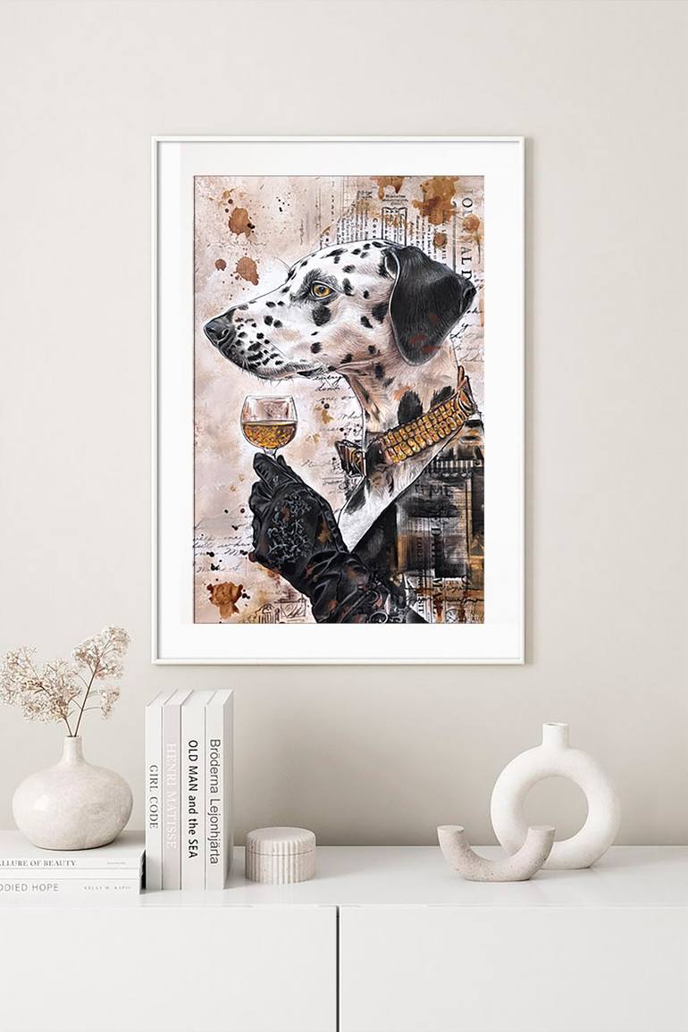 Original Figurative Dogs Collage by Julia Shilo