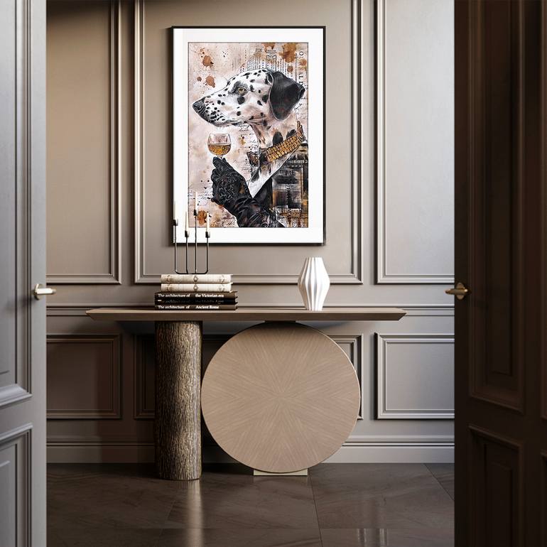 Original Figurative Dogs Collage by Julia Shilo
