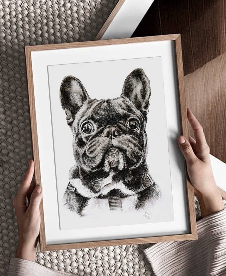 Original Figurative Dogs Drawing by Julia Shilo