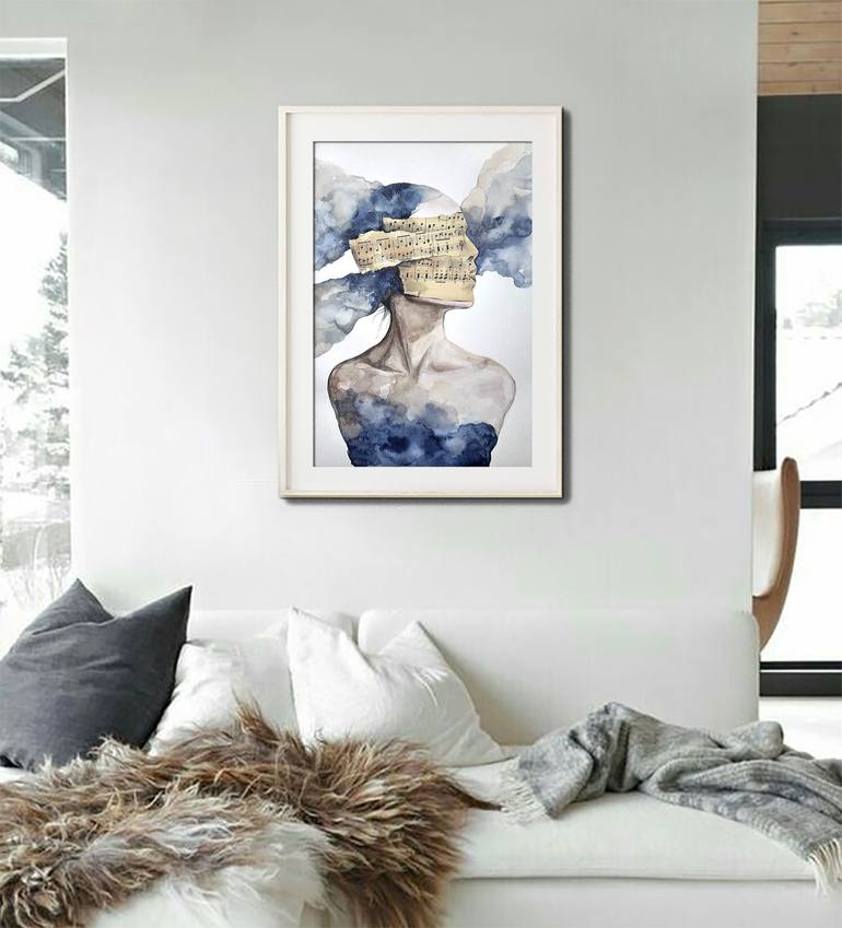 Original Art Deco Abstract Mixed Media by Julia Shilo
