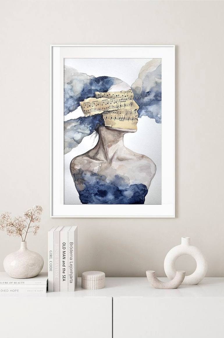 Original Art Deco Abstract Mixed Media by Julia Shilo