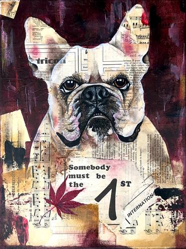 Original Abstract Dogs Mixed Media by Shilo Julia