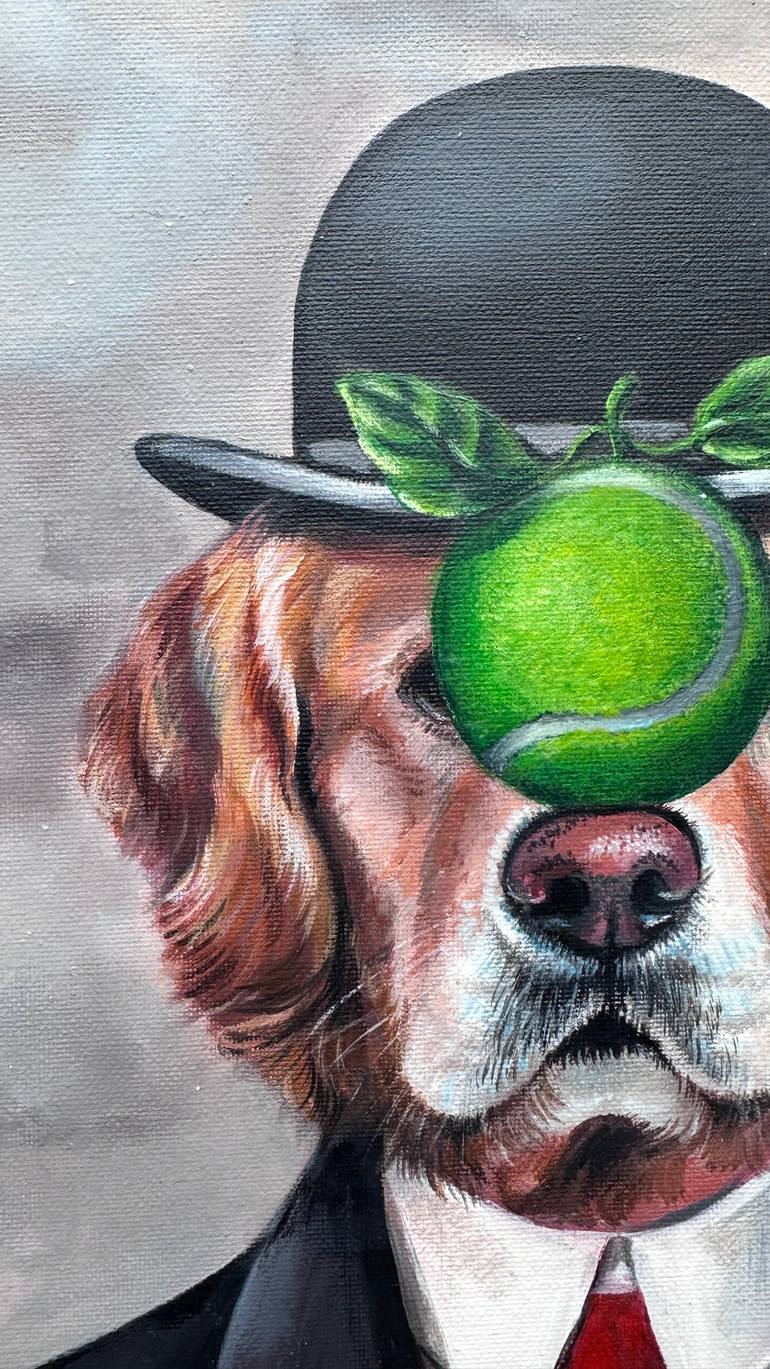 Original Surrealism Dogs Painting by Julia Shilo