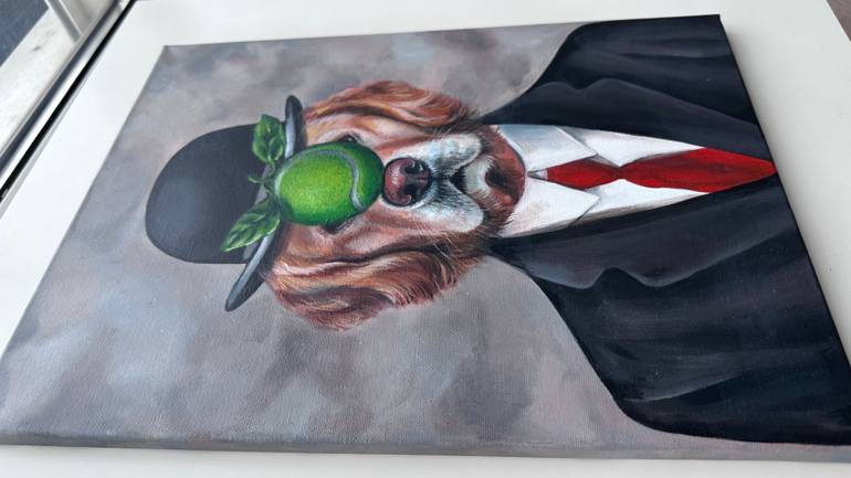 Original Surrealism Dogs Painting by Julia Shilo