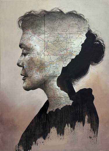 Original Abstract People Mixed Media by Julia Shilo