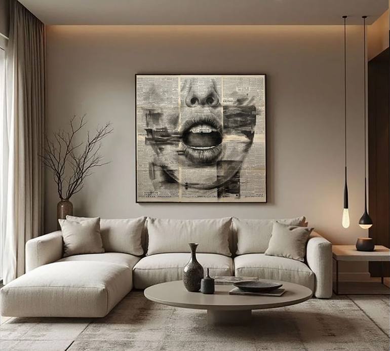 Original Black & White Abstract Drawing by Julia Shilo