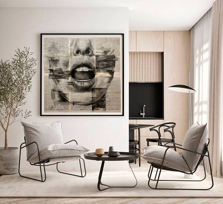 Original Black & White Abstract Drawing by Julia Shilo