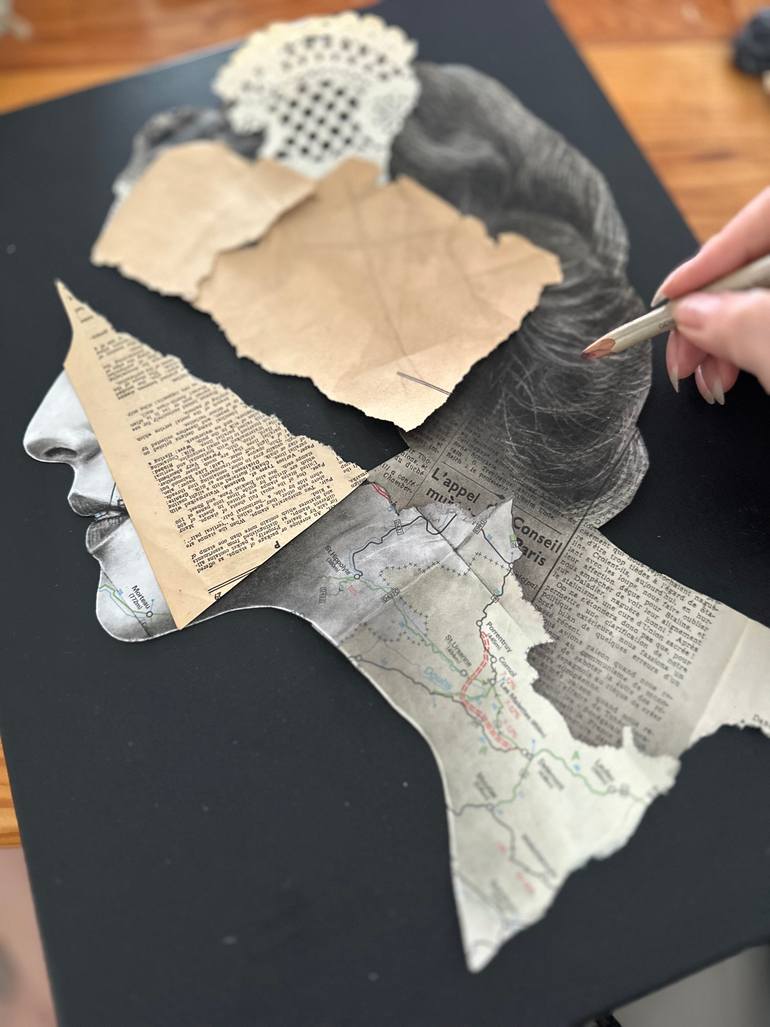 Original Abstract People Mixed Media by Julia Shilo