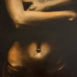 Innocent Lie - Contemporary Dark Nude, Female Body by Julia Shilo
