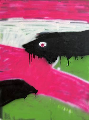 Original Abstract Expressionism Abstract Painting by Harry Lis