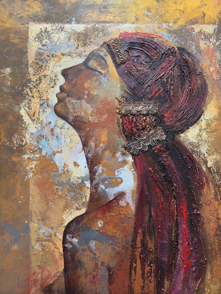 Original Art Deco Women Mixed Media by Nelly Beer