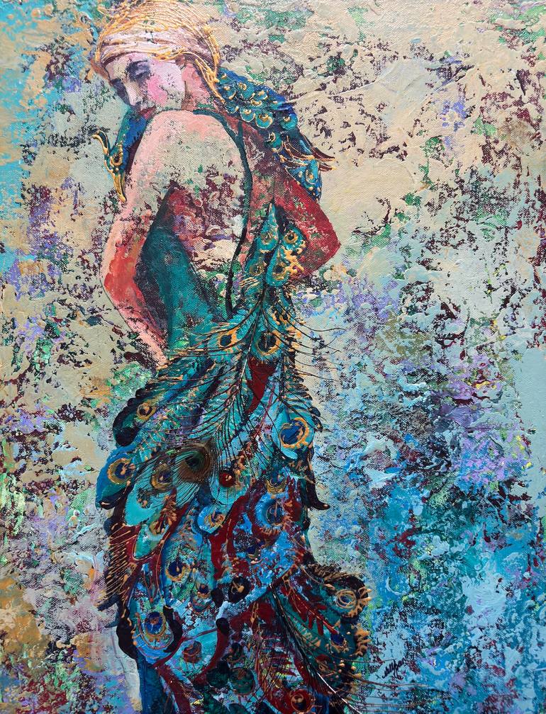 Original Art Deco Women Painting by Nelly Beer