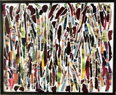 Original Abstract Expressionism Abstract Collage by Reina Von Der Wyk