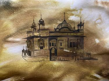 Original Abstract Expressionism Architecture Paintings by Laraib Qureshi