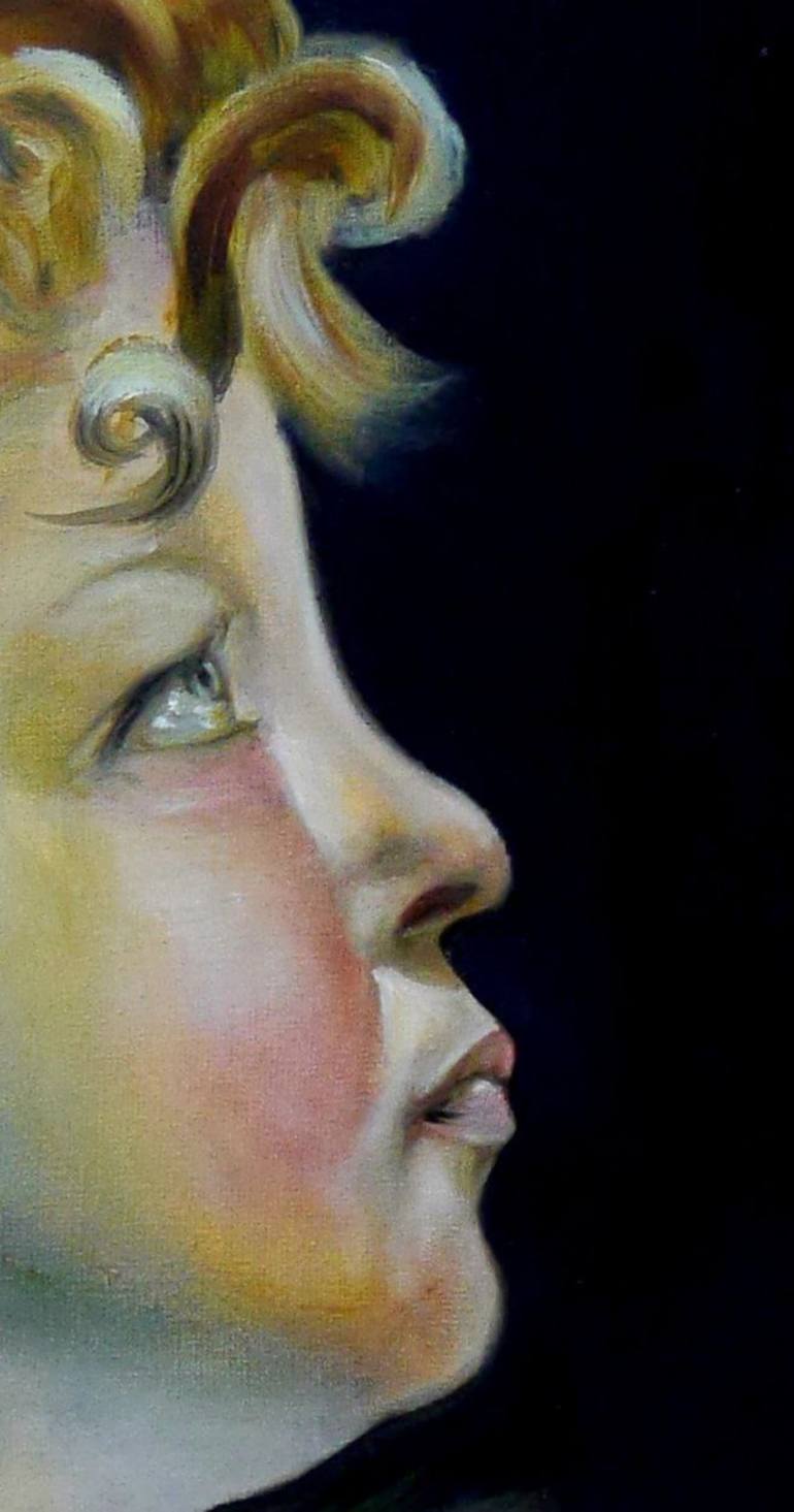 Original Realism Children Painting by Zoriana Pavlyshyn