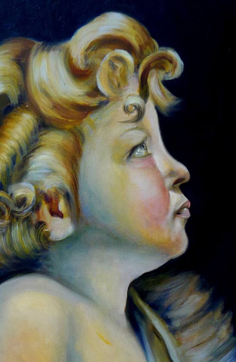 Original Realism Children Painting by Zoriana Pavlyshyn