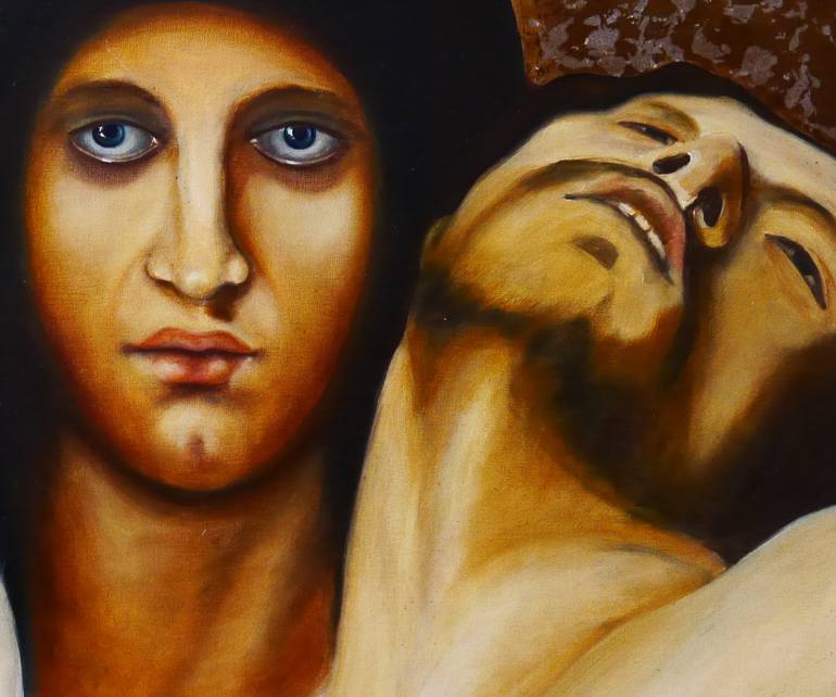 Original Realism People Painting by Zoriana Pavlyshyn