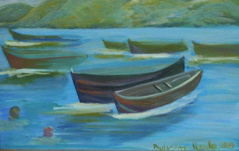 Original Modernism Landscape Painting by Zoriana Pavlyshyn