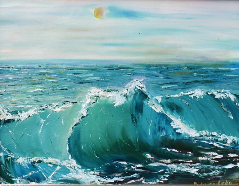 Print of Modernism Seascape Paintings by Zoriana Pavlyshyn