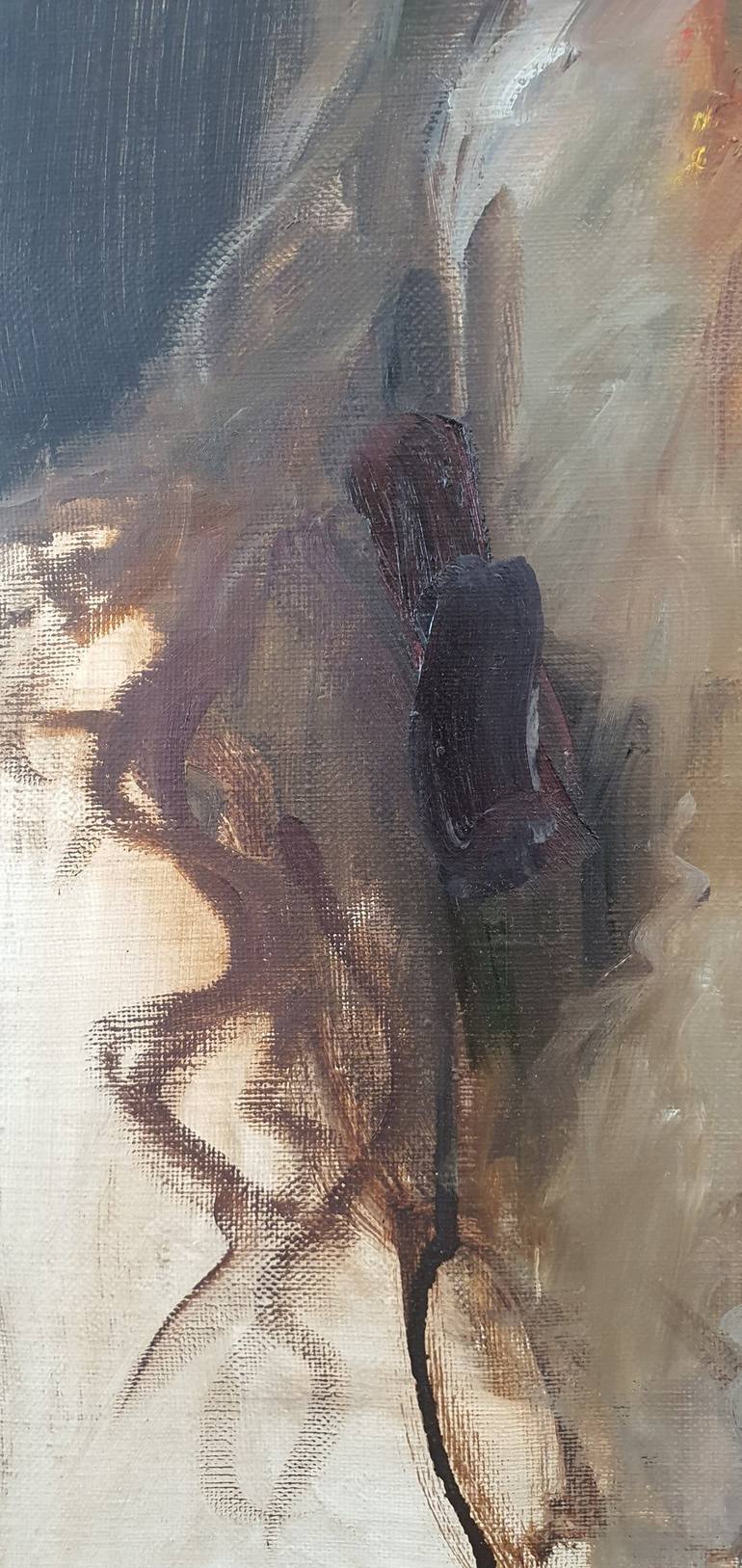 Original Realism Men Painting by Anastasiia Astapenko