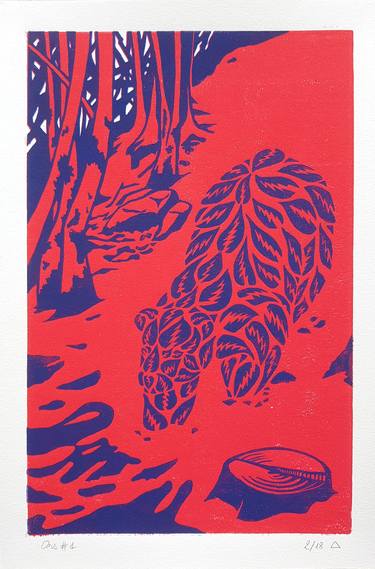 Original Post-impressionism Animal Printmaking by Thomas Baudoin