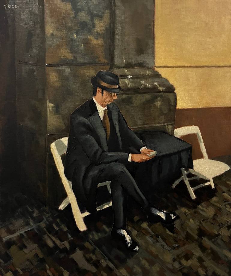 Original Men Painting by Tommaso Ricci | Contemporary Art on Canvas | Il gentiluomo