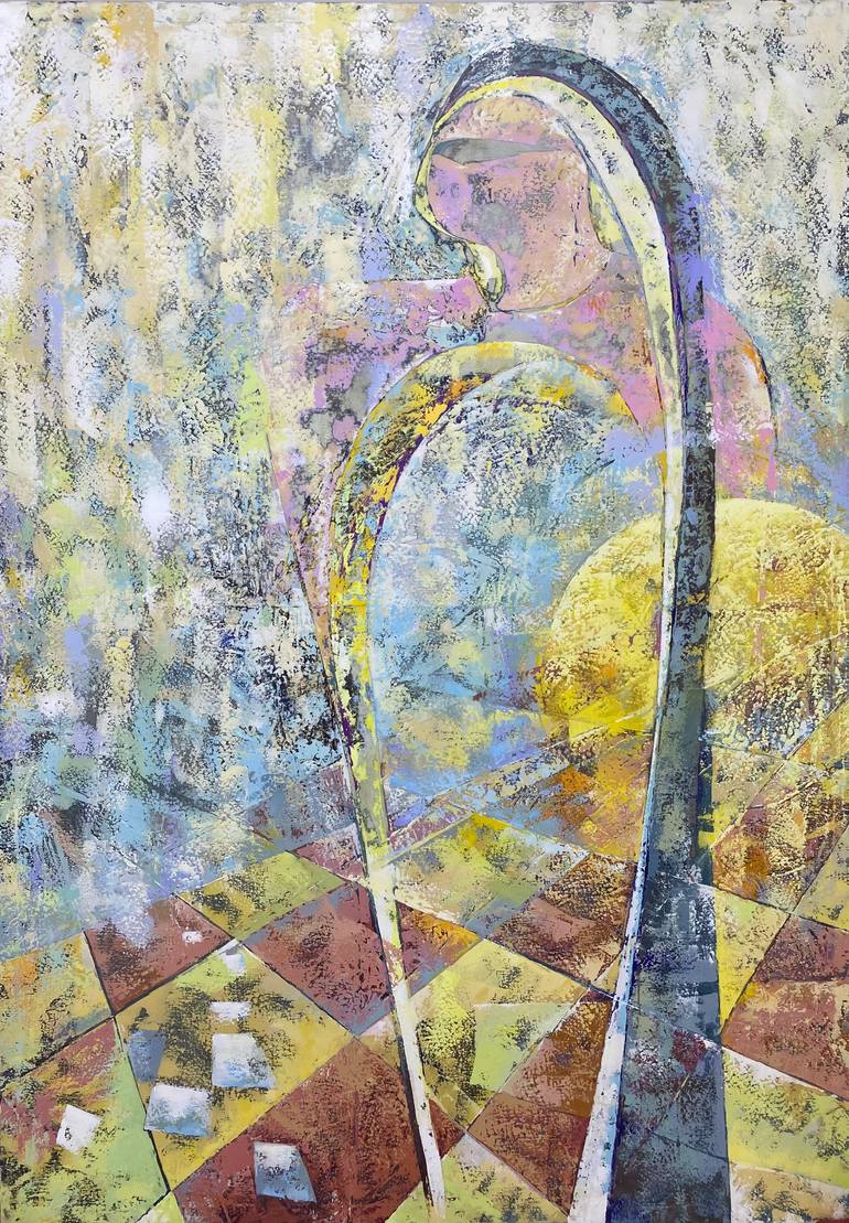 Original Abstract Painting by Botagoz Tolesh  Abstract Art on Canvas  Time