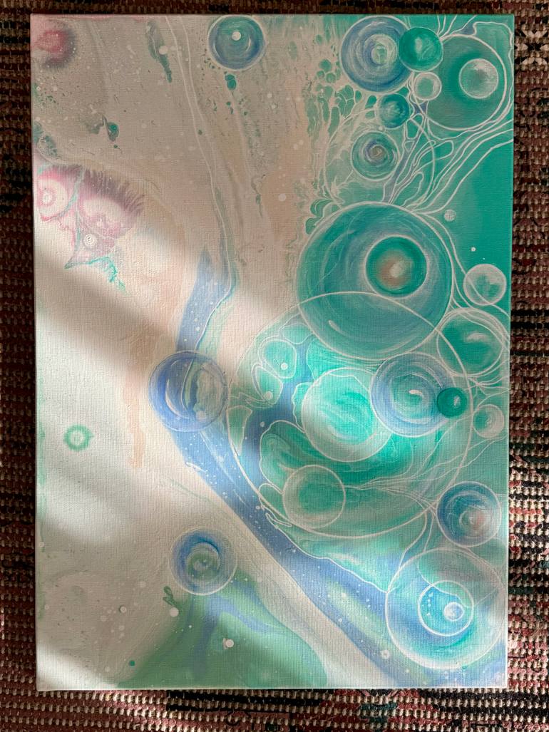 Original Geometric Abstract Painting by Ania Chilkiewicz
