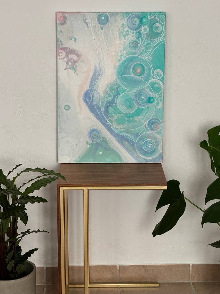 Original Geometric Abstract Painting by Ania Chilkiewicz