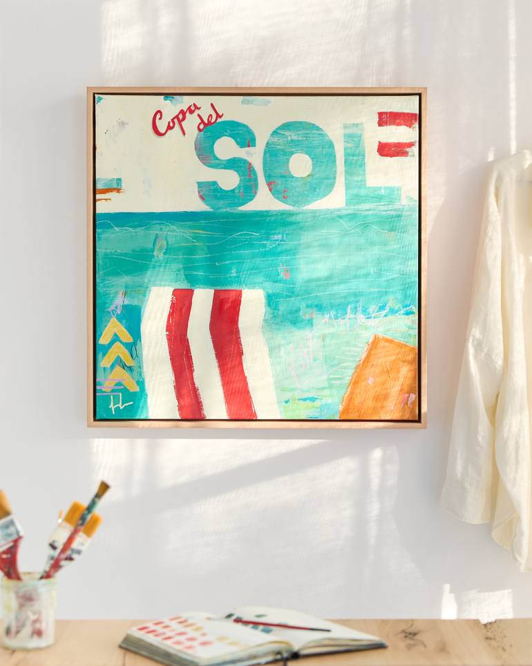 Original Abstract Seascape Painting by Francesca Laude