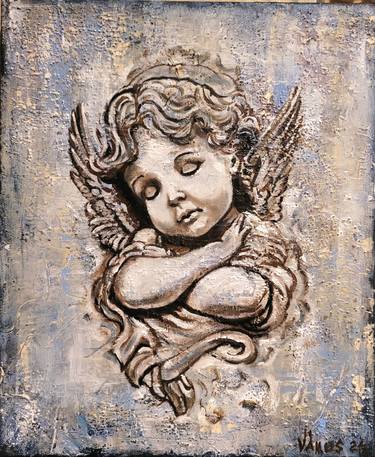 Original Classicism Religion Mixed Media by Viktor Vámos